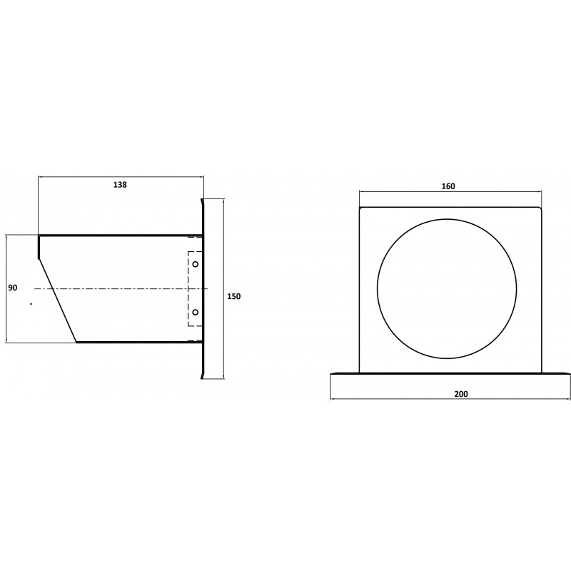Krmný pult nerezový (1x13cm) - výsuvný
